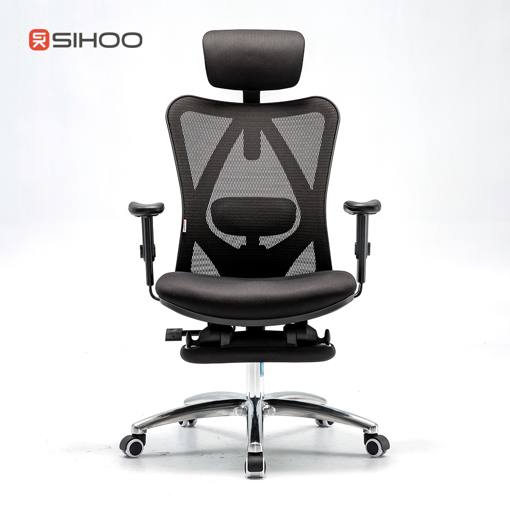 כסא מנהלים SIHOO M18B Black Footrest