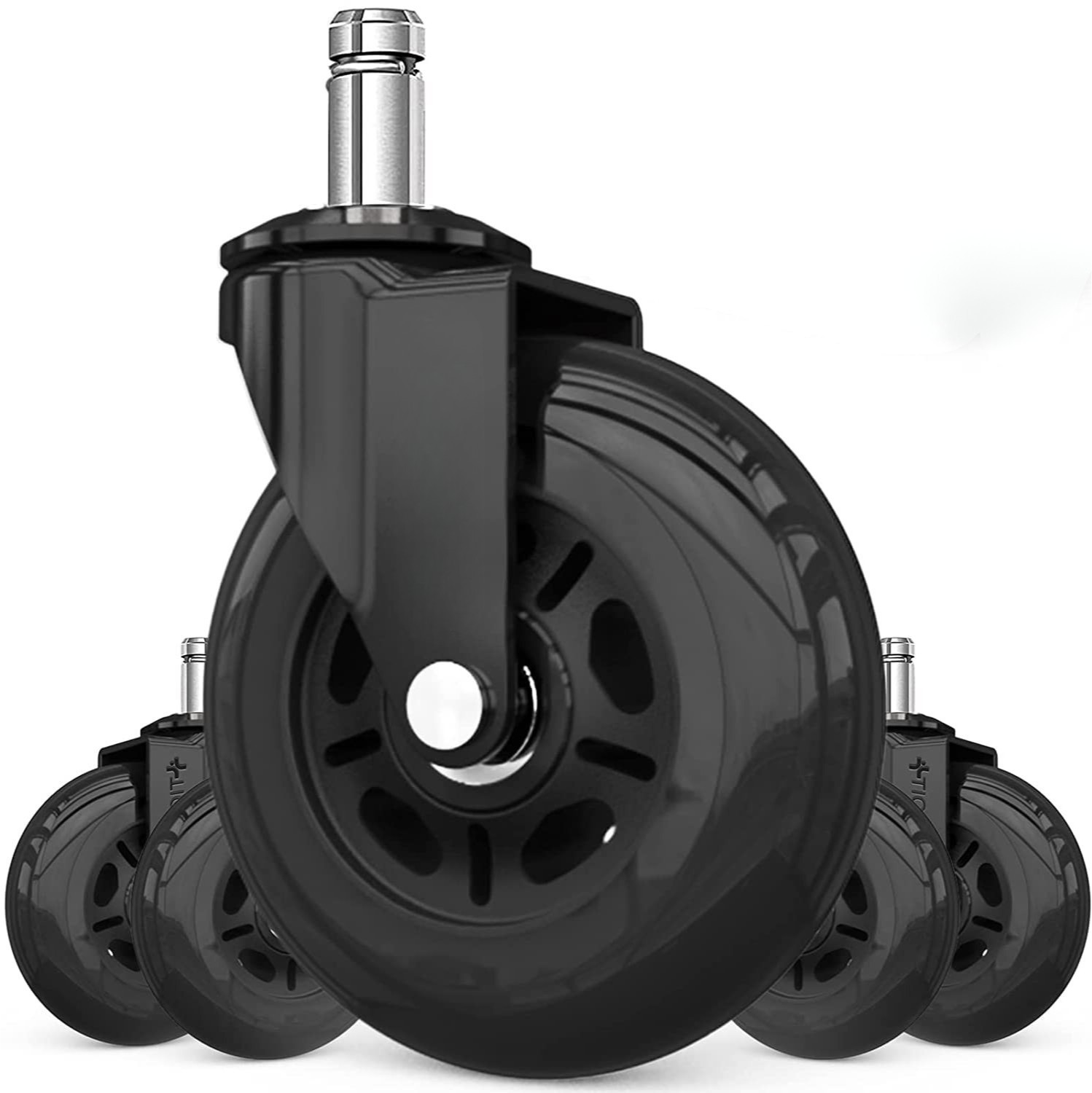 סט גלגלי סיליקון פרימיום RollTech BLACK